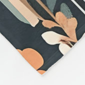 Dark Blue Floral Folks Fleecedecke (Ecke)