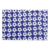 Dark Blue Floral Pillow Case Kissenbezug (Rückseite)
