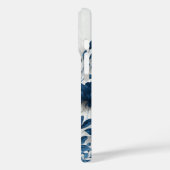 Dark Blue Flowers Case-Mate iPhone Hülle (Rückseite / Links)