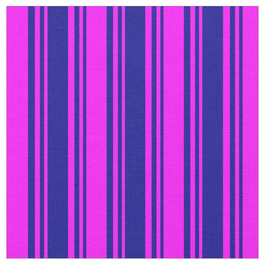 Dark Blue & Fuchsia Lines Muster Stoff (Nahaufnahme)