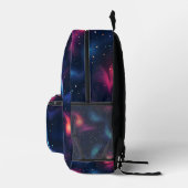 Dark Blue Galaxy Muster Bedruckter Rucksack (Rechts)