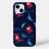 Dark Blue Galaxy Muster Case-Mate iPhone Hülle (Rückseite)