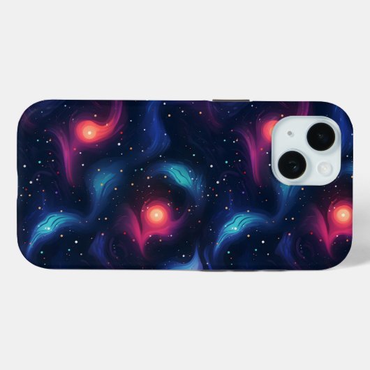 Dark Blue Galaxy Muster Case-Mate iPhone Hülle (Rückseite (Horizontal))