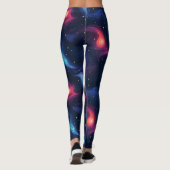 Dark Blue Galaxy Muster Leggings (Rückseite)