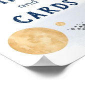 Dark Blue Galaxy Space Babydusche Geschenke und Ka Poster (Ecke)