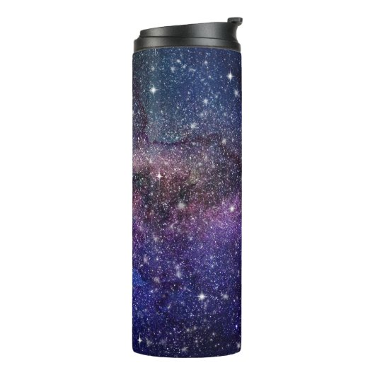 Dark Blue Galaxy Starry Night Thermal Tumbler Thermosbecher (Nach links gedreht)