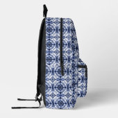 Dark Blue Gefärbte Krawatte Muster Bedruckter Rucksack (Links)