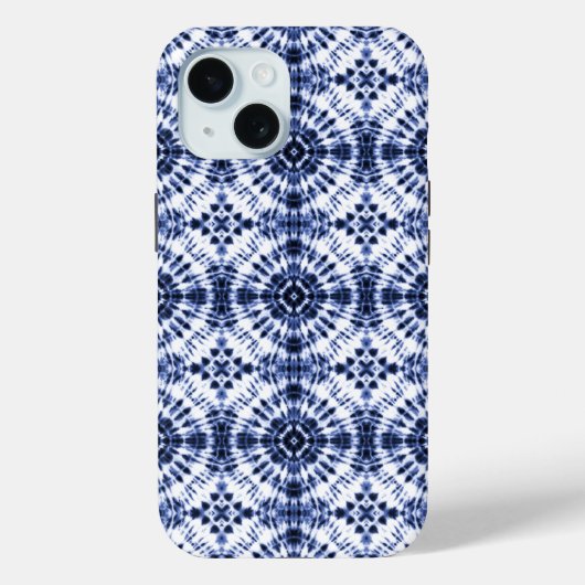 Dark Blue Gefärbte Krawatte Muster Case-Mate iPhone Hülle (Rückseite)