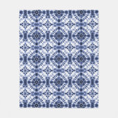 Dark Blue Gefärbte Krawatte Muster Fleecedecke (Vorderseite)