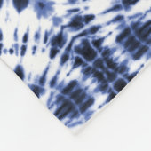 Dark Blue Gefärbte Krawatte Muster Fleecedecke (Ecke)