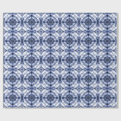 Dark Blue Gefärbte Krawatte Muster Geschenkpapier (Flach)