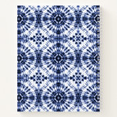 Dark Blue Gefärbte Krawatte Muster Notizblock (Rückseite)