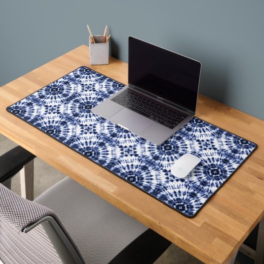 Dark Blue Gefärbte Krawatte Muster Schreibtischunterlage (Büro 2)