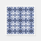 Dark Blue Gefärbte Krawatte Muster Serviette (Vorderseite)