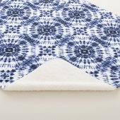 Dark Blue Gefärbte Krawatte Muster Sherpadecke (3/4)