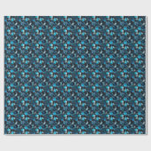 Dark Blue Gemstones Geschenkpapier (Flach)