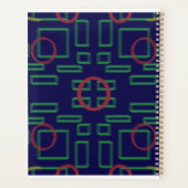 Dark Blue Geometric Abschluss Planner Planer (Rückseite)