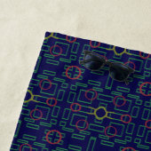 Dark Blue Geometric Beach Handtuch (Beispiel)