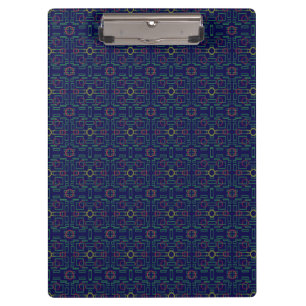 Dark Blue Geometric Clipboard Klemmbrett