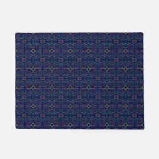 Dark Blue Geometric Door Mat Fußmatte