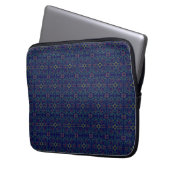 Dark Blue Geometric Electronics Bag Laptopschutzhülle (Vorderseite Links)