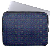Dark Blue Geometric Electronics Bag Laptopschutzhülle (Vorderseite)