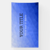 Dark blue geometric mesh Triangle custom text Banner (Vertikal)