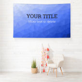 Dark blue geometric mesh Triangle custom text Banner (Insitu)