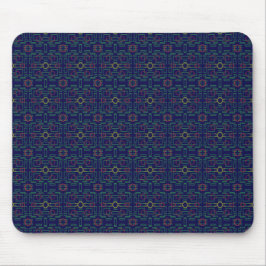 Dark Blue Geometric Mousepad