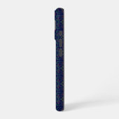 Dark Blue Geometric Phone Case iPhone 16 Hülle (Linke Seite)