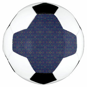 Dark Blue Geometric Soccer Ball