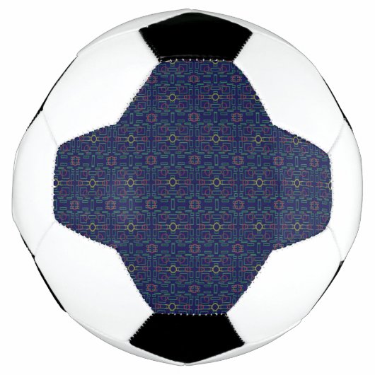 Dark Blue Geometric Soccer Ball (Vorderseite)