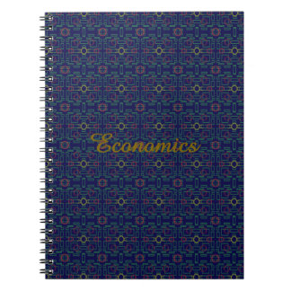 Dark Blue Geometric Spiral Foto Notebook Notizblock
