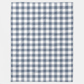 Dark Blue Gingham Pattern Fleecedecke (Vorderseite)