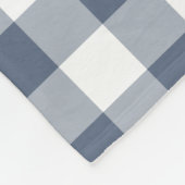 Dark Blue Gingham Pattern Fleecedecke (Ecke)