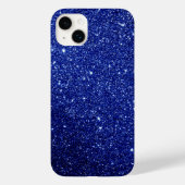Dark Blue Glitzer Design Case-Mate iPhone Hülle (Rückseite)