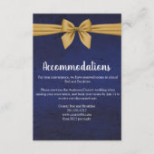 Dark Blue Gold Bow Begleitkarte (Vorderseite)