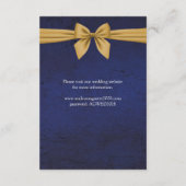 Dark Blue Gold Bow Begleitkarte (Rückseite)