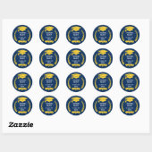 Dark Blue & Gold Class of 2026 Graduation Sticker (Blatt)