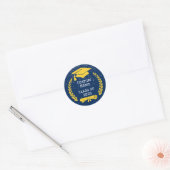 Dark Blue & Gold Class of 2026 Graduation Sticker (Umschlag)