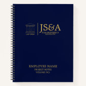 Dark Blue Gold Justice Columns Law Firm Notizblock (Vorderseite)