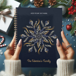 Dark Blue & Gold Midnight Sparkle Stars New Year Planer