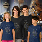 Dark Blue & Gold Midnight Sparkle Stars New Year T-Shirt
