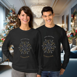 Dark Blue & Gold Midnight Sparkle Stars New Year T-Shirt