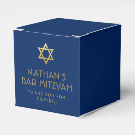 Dark Blue Gold Personalisiert Bar Mitzvah Geschenkschachtel