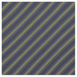 Dark Blue & Gold Stripes Stoff