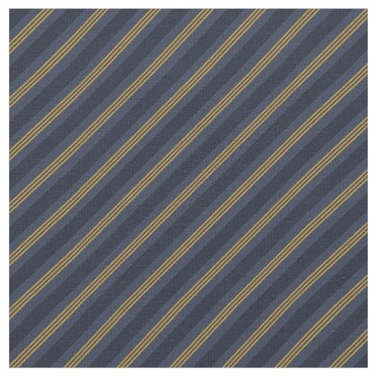 Dark Blue & Gold Stripes Stoff (Nahaufnahme)