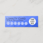 Dark Blue Gradient Geometric Mesh Custom Logo Treuekarte (Vorderseite)