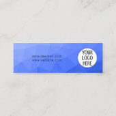 Dark Blue Gradient Geometric Mesh Custom Logo Treuekarte (Rückseite)