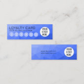 Dark Blue Gradient Geometric Mesh Custom Logo Treuekarte (Vorne/Hinten)